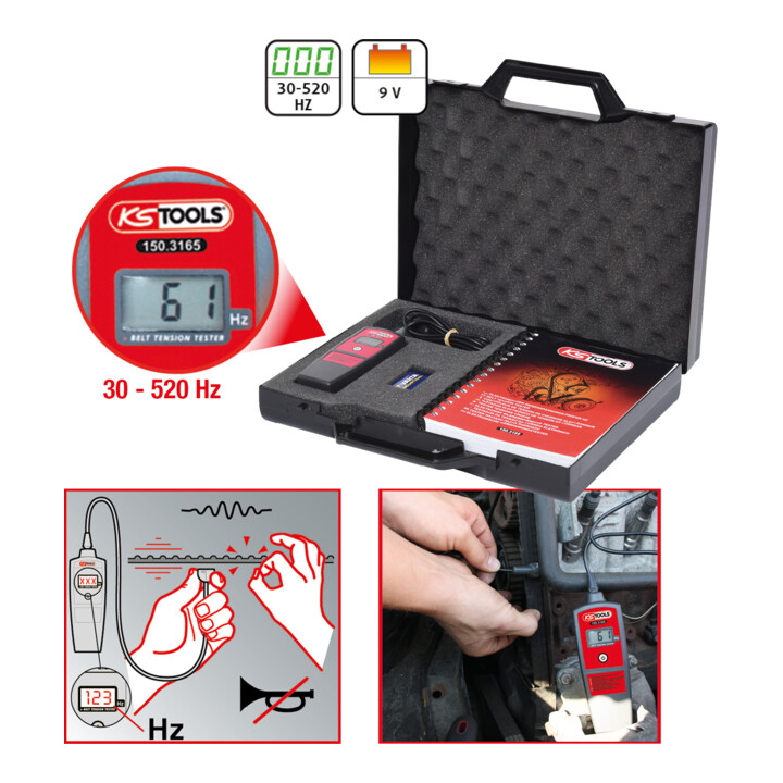 KS Tools elektronische riem spanning tester HZ