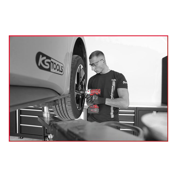 KS Tools eMONSTER 1/2“ Brushless-Akku-Schlag-Schrauber-Satz, 9-tlg