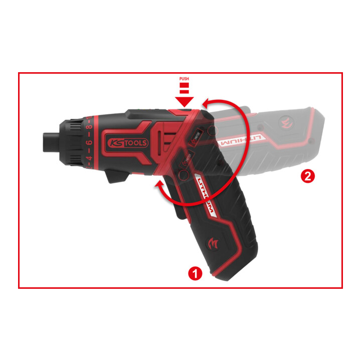 KS Tools eMONSTER 1/4" Akku-Bit-Schrauber-Satz, 27-tlg.