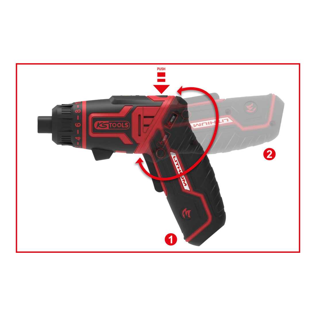 KS Tools eMONSTER 1/4" Akku-Bit-Schrauber-Satz, 27-tlg.