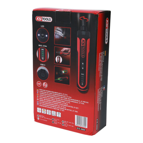 KS Tools eMONSTER 1/4" Akku-Bit-Stabschrauber-Satz, 27-tlg