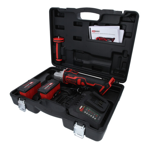 KS Tools eMONSTER brushless haakse accuslijpmachineset, 4-dlg