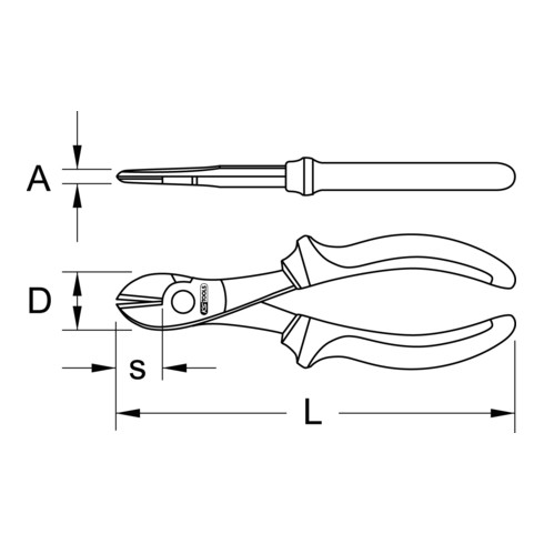 KS Tools ERGOTORQUE Kraft-Seitenschneider