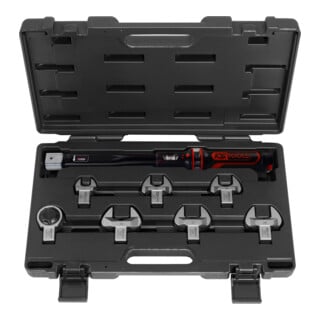 KS Tools ERGOTORQUE®<i>precision</i> Jeu d’outils clés dynamométriques climatisation 20 - 100 Nm, 8 pcs