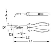 KS Tools ERGOTORQUE VDE Flachrundzange, gebogen-4