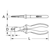 KS Tools ERGOTORQUE VDE Kraft-Seitenschneider 22.5 mm-4
