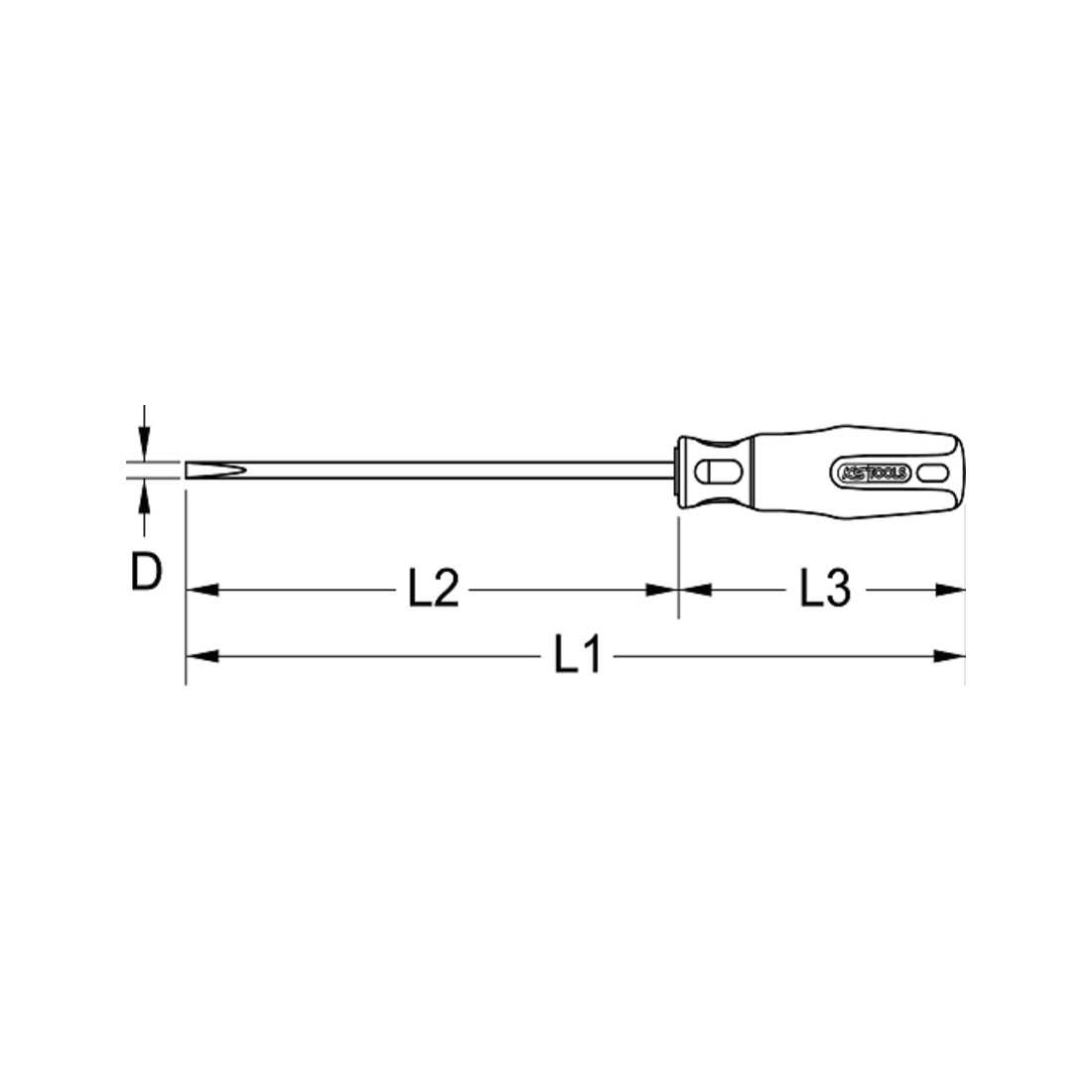 KS Tools ERGOTORQUE VDE sleufschroevendraaier, 5.5mm