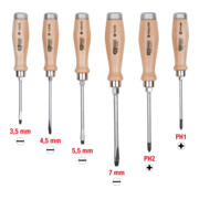 KS Tools ERGOTORQUE WOODmax Schlag-Schraubendreher-Satz, 6-teilig-2