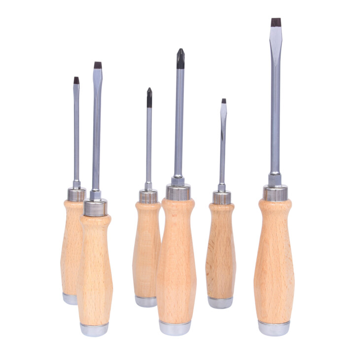 KS Tools ERGOTORQUE WOODmax slagschroevendraaierset, 6 delig