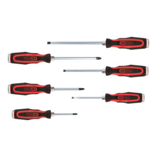 KS Tools ERGOTORQUEmax Schlagkappen-Schraubendreher-Satz, 6-teilig Schlitz, PZ