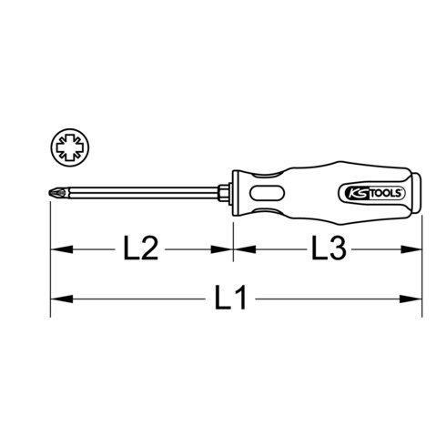 KS Tools ERGOTORQUEmax slagdopschroevendraaier, PZ