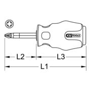 KS Tools ERGOTORQUEmax slagdopschroevendraaier, PZ2, korte uitvoering-3