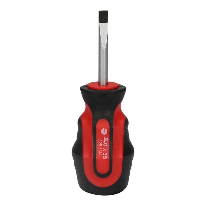 KS Tools ERGOTORQUEplus Schlitz-Schraubendreher, kurz, 5mm