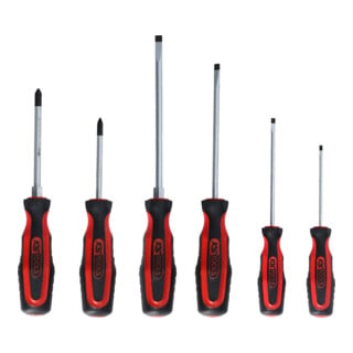 KS Tools ERGOTORQUEplus Schraubendreher-Satz, 6-teilig Schlitz, PZ