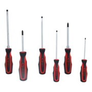 KS Tools ERGOTORQUEplus Schraubendreher-Satz, 6-tlg. Schlitz, PH-4