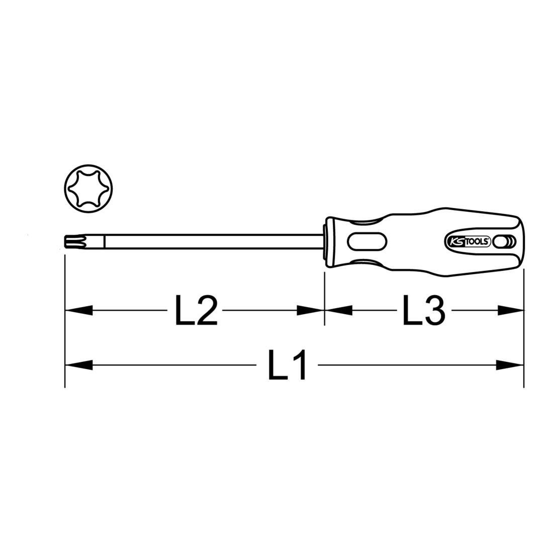 KS Tools ERGOTORQUEplus schroevendraaier, T5
