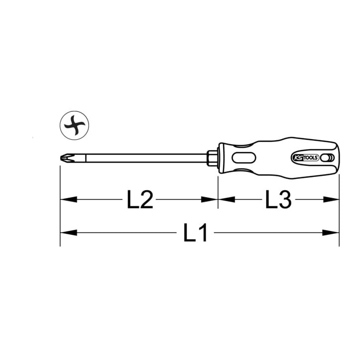 KS Tools ERGOTORQUEplus schroevendraaier voor TORQ-set® schroeven, 10mm