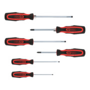 KS Tools ERGOTORQUEplus schroevendraaierset, 6 st. met sleuf, PH-2