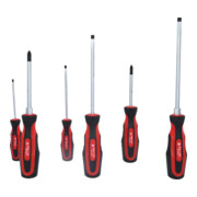 KS Tools ERGOTORQUEplus schroevendraaierset, 6 st. met sleuf, PH-5