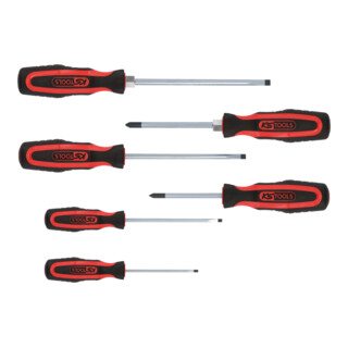 KS Tools ERGOTORQUEplus schroevendraaierset, 6 stuks met sleuf, PZ