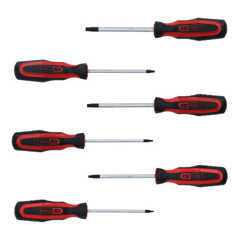 KS Tools ERGOTORQUEplus schroevendraaierset, 6 stuks, Torx met gat