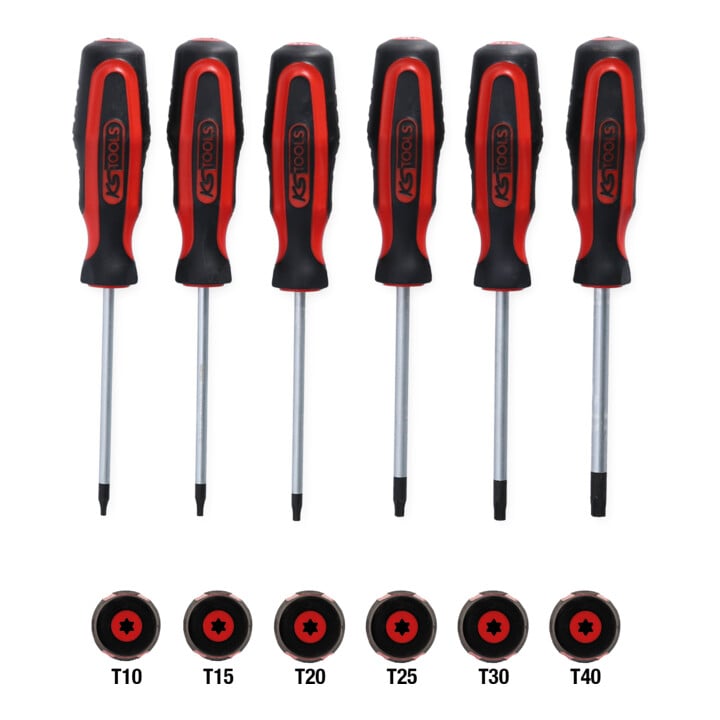 KS Tools ERGOTORQUEplus schroevendraaierset, 6 stuks, TX