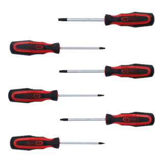 KS Tools ERGOTORQUEplus schroevendraaierset, 6 stuks, TX met gat
