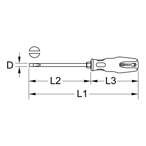 KS Tools ERGOTORQUEplus sleufschroevendraaier