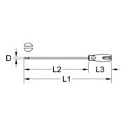 KS Tools ERGOTORQUEplus sleufschroevendraaier, 8mm, 405mm lang-4