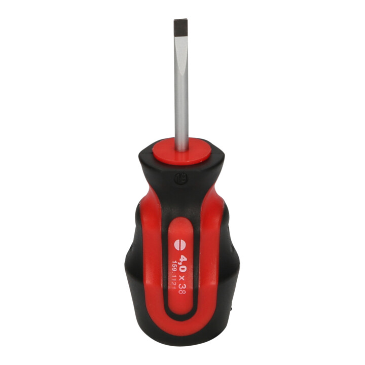 KS Tools ERGOTORQUEplus sleufschroevendraaier, kort, 4mm