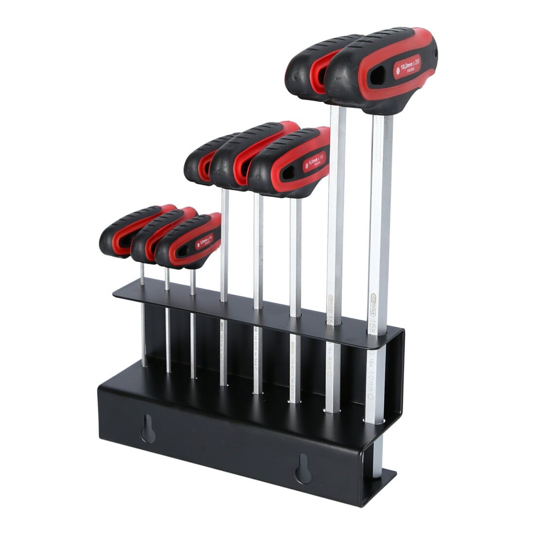 KS Tools ERGOTORQUEplus T-Griff-Innensechskant-Schlüssel-Satz, 8-teilig
