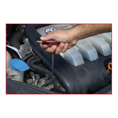 KS Tools ERGOTORQUEplus T-Griff-Schlüssel-Satz, TX mit Bohrung,9-teiligTB10-TB50