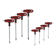 KS Tools ERGOTORQUEplus T-Handle TX-Angled socket wrench set, 8 piecesHole-2