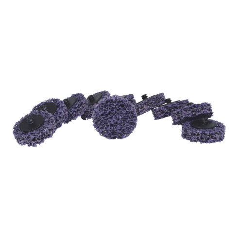 KS Tools Ersatz-Schleifpads, Ø50mm Strip Rad lila 10er Pack