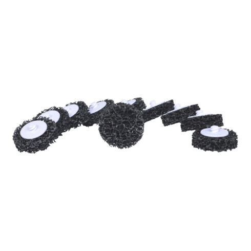 KS Tools Ersatz-Schleifpads, Ø50mm Strip Rad schwarz 10er Pack