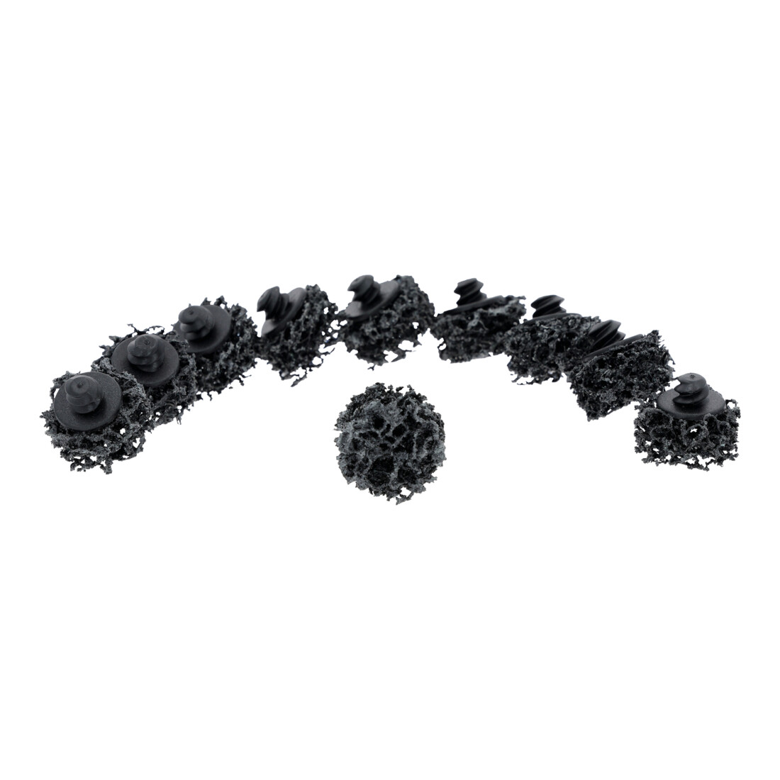 KS Tools Ersatz-Schleifpads, Ø26,7mm Strip Rad schwarz 10er Pack