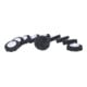 KS Tools Ersatz-Schleifpads, Ø50mm Strip Rad schwarz 10er Pack