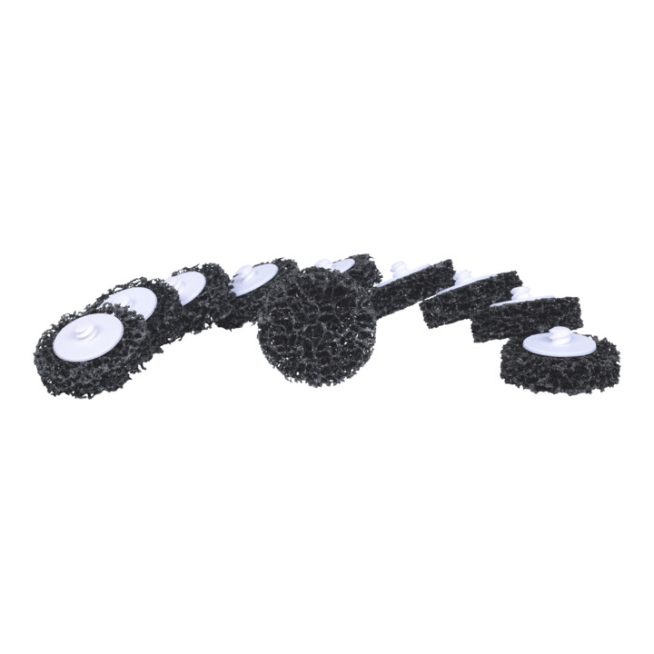 KS Tools Ersatz-Schleifpads, Ø50mm Strip Rad schwarz 10er Pack