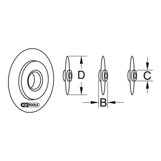 KS Tools Ersatzschneidrad für Ratch-Cut für Kupferrohr Ratschen-Rohrabschneider