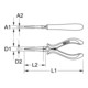 KS Tools ESD naaldbektang, recht, zonder snede, 130 mm, rechte bekken-3