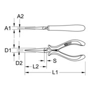 KS Tools ESD Rundzange, gerade, ohne Hieb, 130mm-3