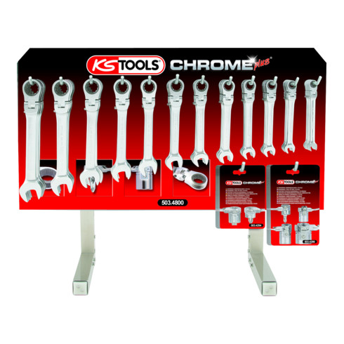 KS Tools Espositore chiavi combinate a cricco GEARplus snodate con bloccaggio, 70pz.