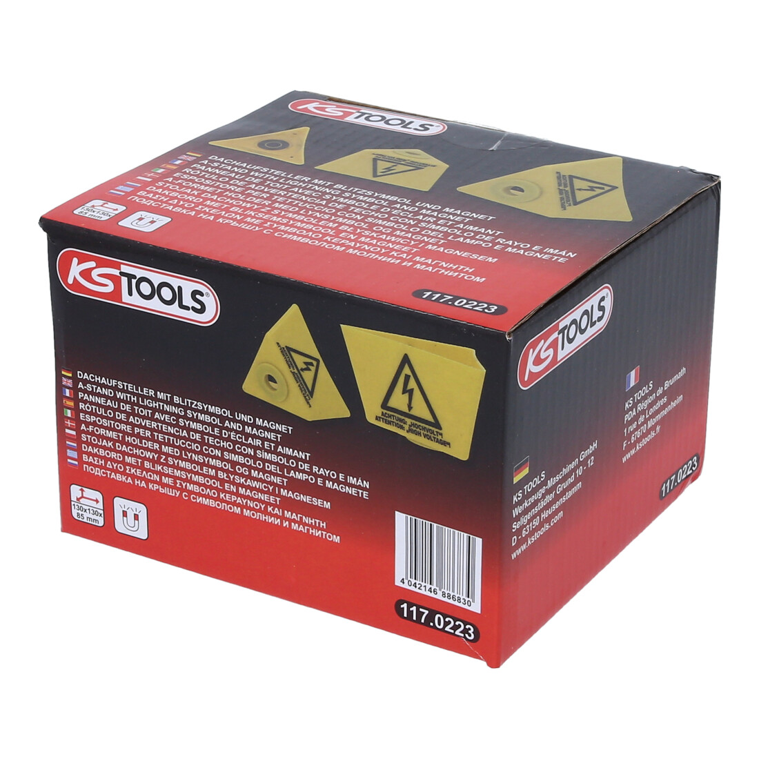 KS Tools Espositore per tettuccio con simbolo del lampo e magnete