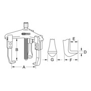 KS Tools Estrattore a serraggio rapido a 3 bracci-3