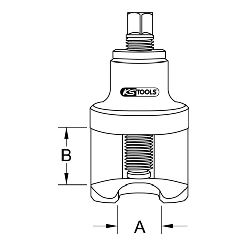 KS Tools Estrattore del perno del giunto di supporto, 35mm