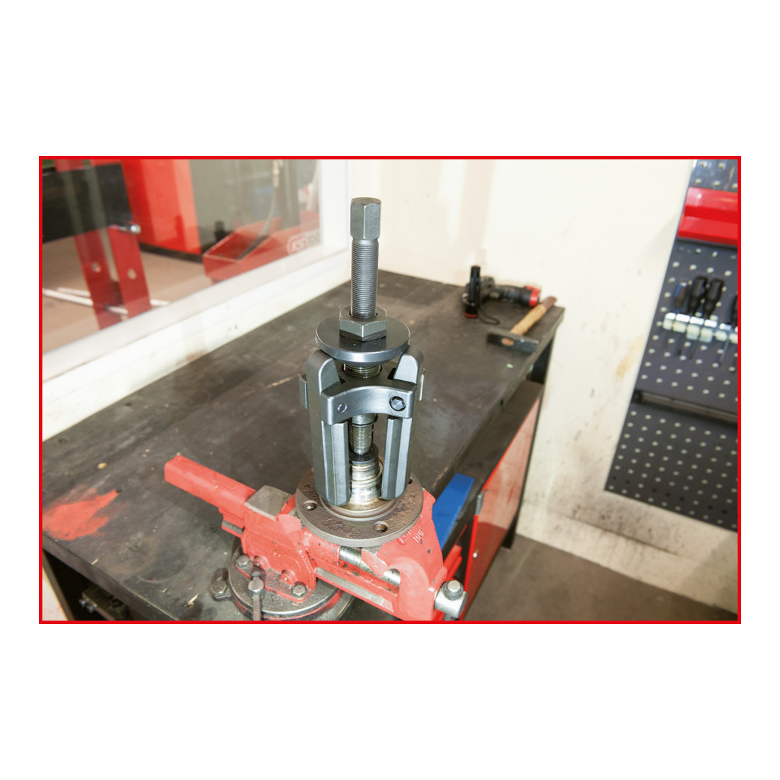 KS Tools Estrattore di anelli per cuscinetti a 3 bracci, con cono di bloccaggio