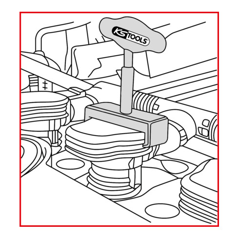 KS Tools Estrattore per bobine di accensione con impugnatura a T tipo 3, 105mm