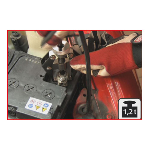 KS Tools Estrattore per terminali e bracci tergicristallo a 2 bracci, 15mm