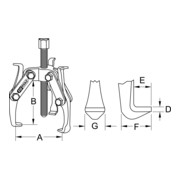 KS Tools Estrattore universale a 3 bracci-5