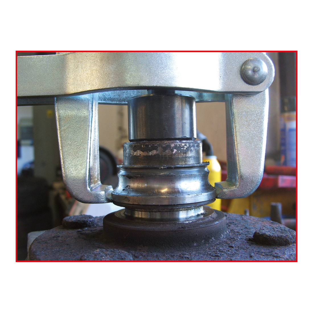 KS Tools Estrattore universale di anelli per cuscinetti a 2 bracci con forcella di serraggio, 90mm